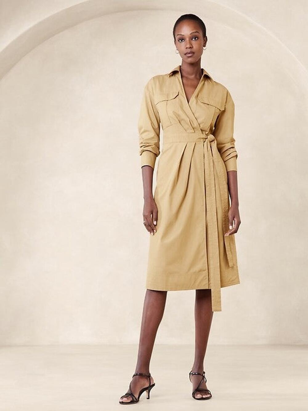 Banana Republic Cotton Poplin Midi Shirtdress - S